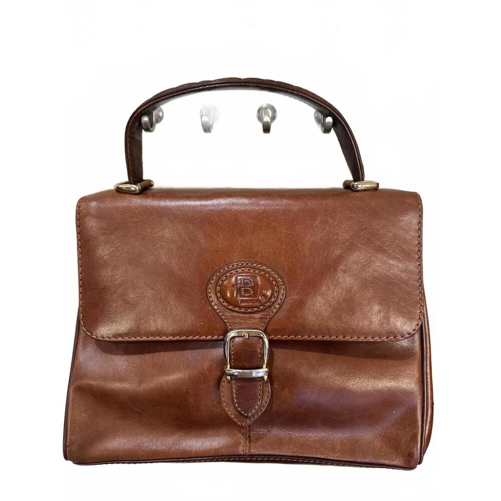 Vintage 80s/90s Basido Italian Leather Top-Handle Handbag